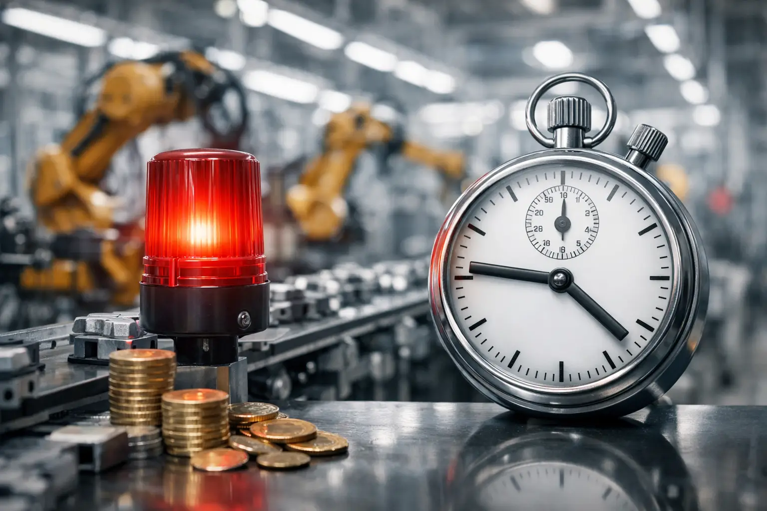 Quanto custa parada de produção?